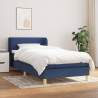 Boxspring posteľ s matracom modrá 100x200 cm látka