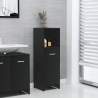 Skrinka do kúpeľne, čierna 30x30x95 cm, kompozitné drevo