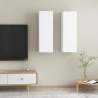 TV skrinky 2 ks, biele 30,5x30x90 cm, kompozitné drevo