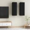 TV skrinky 2 ks, čierne 30,5x30x90 cm, kompozitné drevo