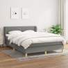 Boxspring posteľ s matracom tmavosivá 140x190 cm látka