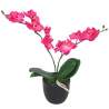 Umelá rastlina, orchidea s kvetináčom 30 cm, červená