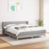 Boxspring posteľ s matracom svetlosivá 100x200 cm látka