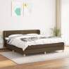 Boxspring posteľ s matracom tmavohnedá 180x200 cm látka
