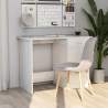 Písací stôl, lesklý biely 100x50x76 cm, drevotrieska