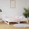 Rozkladacia denná posteľ biela 2x(90x200) cm borovicový masív