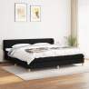 Boxspring posteľ s matracom čierna 200x200 cm látka