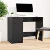 Stôl čierny 100x50x75 cm kompozitné drevo